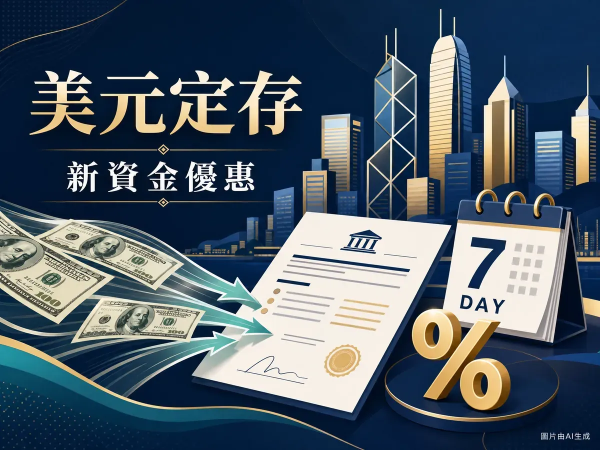 滙豐 USD 定期存款2026：HSBC新資金網上3個月3.20%、卓越理財vs HSBC One完整對照（5月13日更新）