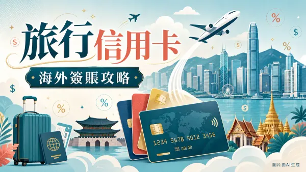 香港旅行信用卡海外簽賬回贈比較2026封面圖