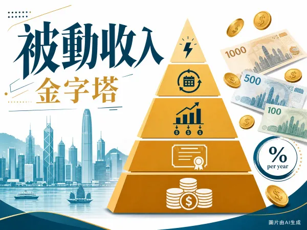 香港被動收入金字塔2026 5層藍圖示意圖
